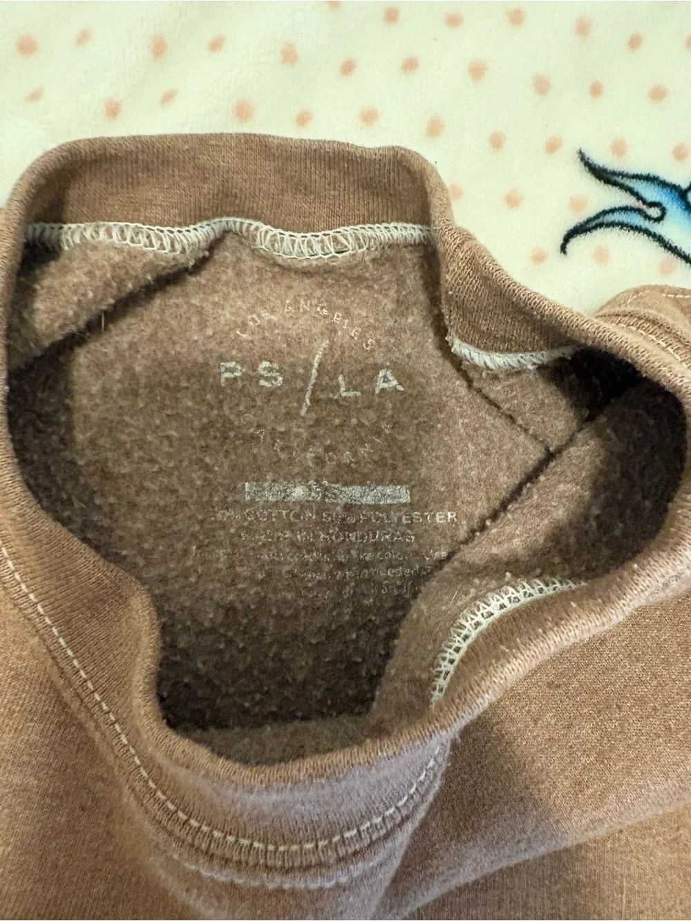 PacSun Brown Crewneck Sweatshirt with White Smiley Flower